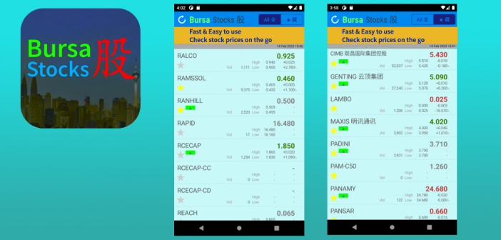 Bursa Stocks Android App - check share prices